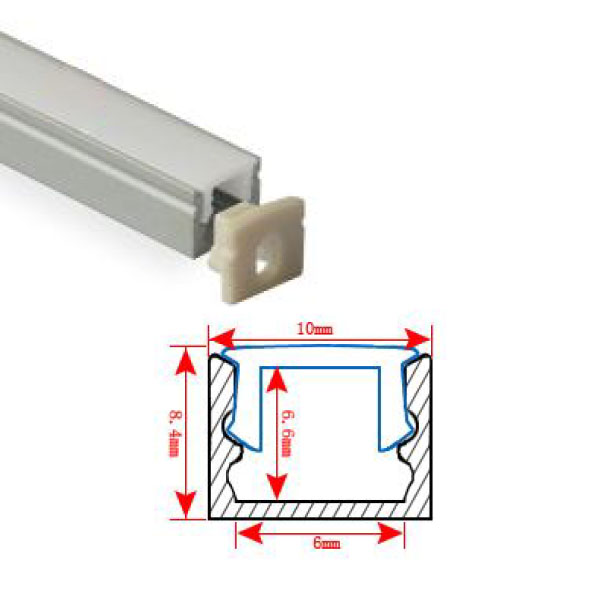 HL-BAPL002S-Height 8.4mm Recessed Extruded Aluminum Channel Profile Good heatsink For Super Slim 6mm Width LED Flexible Strip Lights HL-BAPL002S-Height 8.4mm Recessed Extruded Aluminum Channel Profile Good heatsink For Super Slim 6mm Width LED Flexible Strip Lights